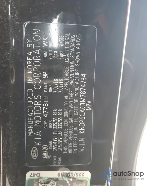 2021 Kia Sportage S from USA, damaged, VIN KNDP6CAC1M7874734